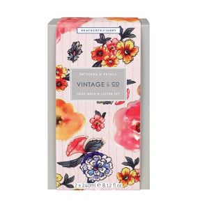 HEATHCOTE & IVORY VINTAGE PATTERNS HAND WASH & LOTION SET