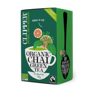 CLIPPER ORGANIC GREEN TEA CHAI X 20BAGS