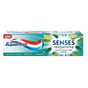 AQUAFRESH SENSES REVITALISING EUCALYPTUS, LIME & MINT TOOTHPASTE 75ML