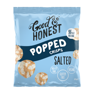 GOOD & HONEST POPPED CRISPS SALTED 23G