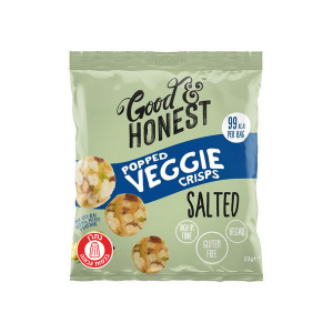 GOOD & HONEST POPPED VEGGIE CRISPS SALTED 23G