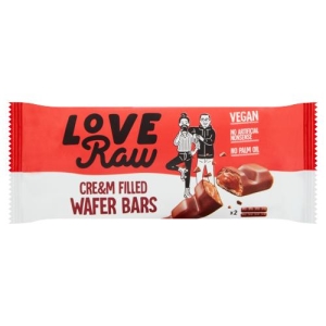 LOVE RAW VEGAN CREAM FILLED WAFER BARS X 2