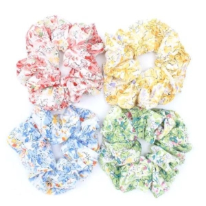 MOLLY & ROSE 8589 SUMMER FLORAL FABRIC SCRUNCHIE