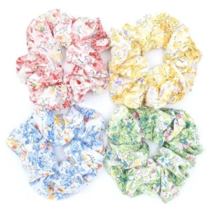 MOLLY & ROSE 8589 SUMMER FLORAL FABRIC SCRUNCHIE
