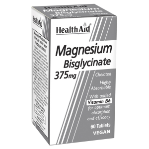 HEALTH AID MAGNESIUM BISGLYCINATE 375MG X 60 TABLETS
