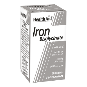 HEALTH AID IRON BIGLYCINATE 30MG X30