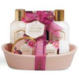 IDC INSTITUTE 40362 SCENTED GARDEN CERAMIC TRAY GIFT PACK X 5 PCS