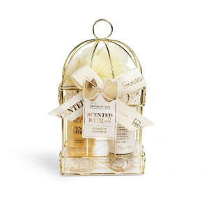 IDC INSTITUTE 88186 SCENTED BATH GOLD CAGE GIFT SET X 5 PCS