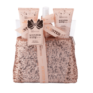 IDC INSTITUTE 88195 SCENTED BATH BRONZE COMSETIC BAG X 3 PCS