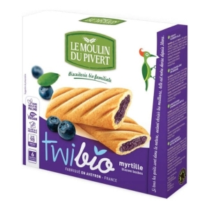 LE MOULIN DE PIVERT TWIBIO FILLED SNACK BAR BLUEBERRY 150G
