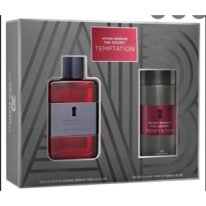ANTONIO BANDERAS THE SECRET TEMPTATION GIFT SET EAU DE TOILETTE 100ML + DEODORANT SPRAY 150ML