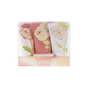 HEATHCOTE & IVORY BLUSH ROSE HAND & NAIL CREAM 3X 30ML