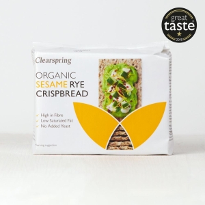 CLEARSPRING ORGANIC SESAME RYE CRISPBREAD 200G