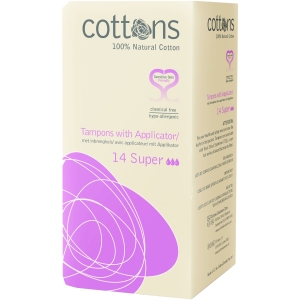 COTTONS TAMPONS WITH APPLICATOR SUPER X 14