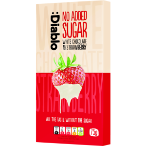 DIABLO SUGAR FREE WHITE CHOCOLATE STRAWBERRY 85G
