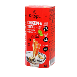 KRIPPU CHICKPEA STICKS SPICY BEET 40G