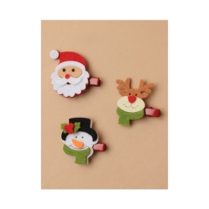 MOLLY & ROSE 7213 FELT FABRIC FATHER CHRISTMAS BEAK CLIP