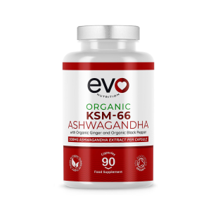 EVO ORGANIC KSM-66 ASHWAGANDHA X 90 CAPSULES