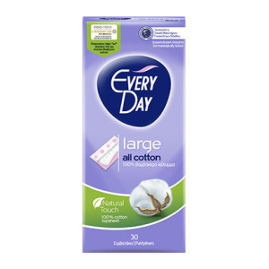 EVERYDAY LARGE ALL COTTON X30 PANTY LINERS