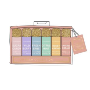 POSH + POP F80395-30650 GLITTER CAP LIP BALM COLLECTION X 6