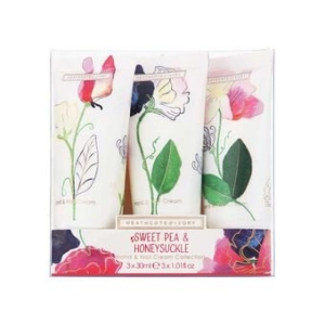 HEATHCOTE & IVORY SWEET PEA & HONEY HAND CREAM X 3 PACK 30M