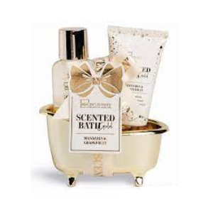 IDC INSTITUTE 88182 SCENTED BATH GOLD MINI TUB GIFT PACK X 2 PCS