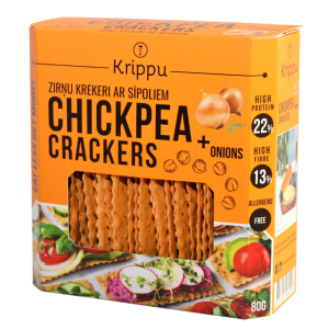 KRIPPU CHICKPEA CRACKERS ONIONS 80G
