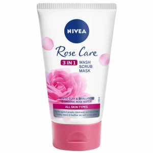 NIVEA ROSE CARE WASH SCRUB MASK 150ML