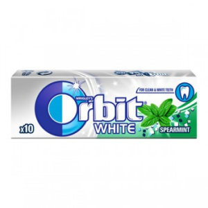 ORBIT WHITE SPEARMINT CHEWING GUM X10