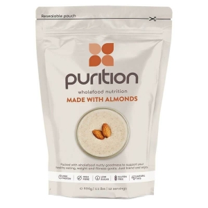PURITION WHOLEFOOD PROTEIN SHAKE ALMOND 500G