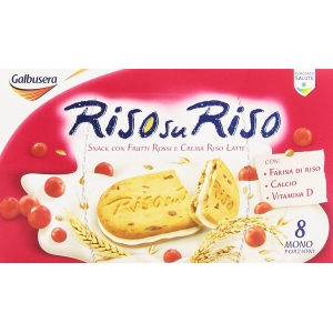 RISO SU RISO SNACK CON FRUTTI ROSSI E CREMA