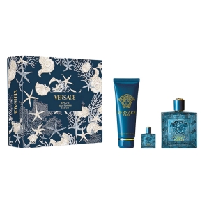 VERSACE EROS POUR HOMME EAU DE PARFUM 100ML+EAU DE PARFUM 5ML+ SHOWER GEL 150ML