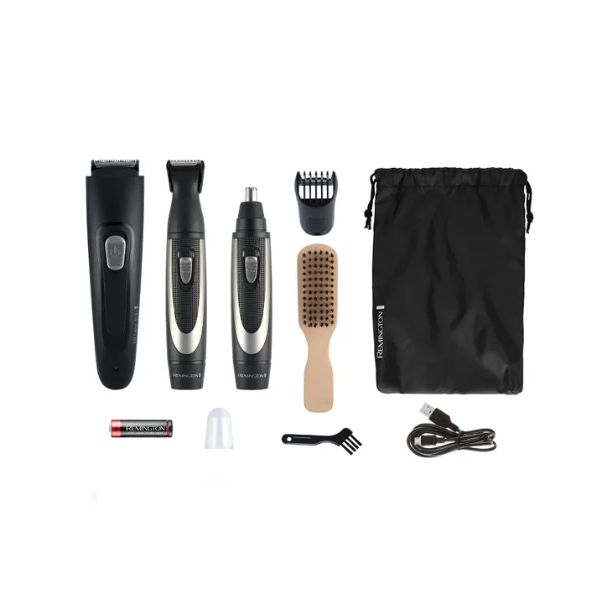 REMINGTON NOSE, EAR & BEARD TRIMMER 6 PIECE MB-905 - Image 2