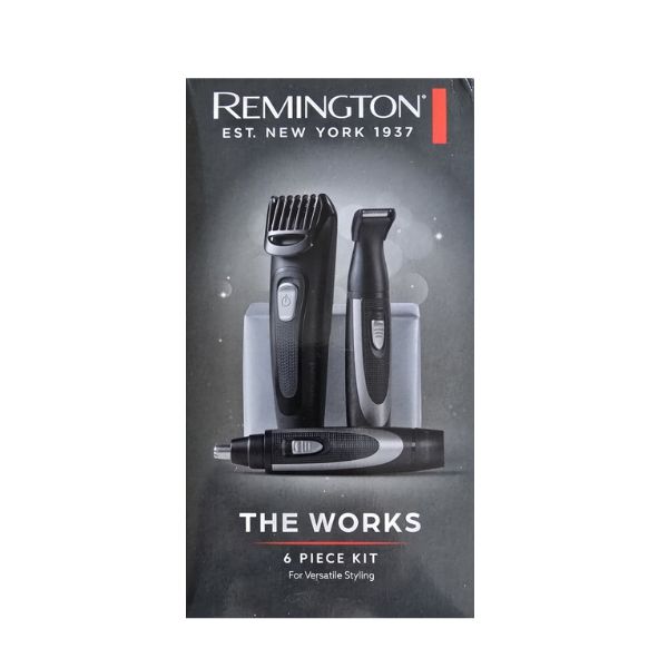 REMINGTON NOSE, EAR & BEARD TRIMMER 6 PIECE MB-905
