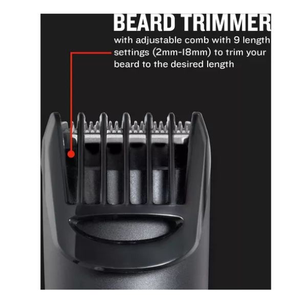 REMINGTON NOSE, EAR & BEARD TRIMMER 6 PIECE MB-905 - Image 3