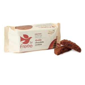DOVES FARM DOUBLE CHOCOLATE COOKIES 180G