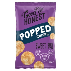 GOOD & HONEST POPPED CRISPS SWEET BBQ 85G