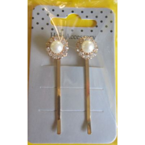 MOLLY & ROSE 5629 GOLD & PEARL BARETTES