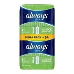 ALWAYS ULTRA MEGA PACK X 34 NORMAL