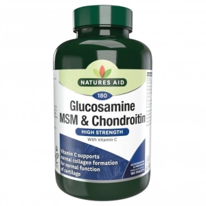 NATURES AID GLUCOSAMINE MSM & CHONDROITIN X 180 TABLETS