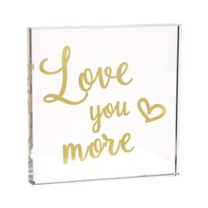 STRAITS 26290  LOVE YOU MORE PAPER WEIGHT 12CM
