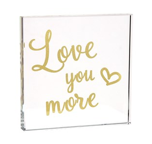 STRAITS 26290 LOVE YOU MORE PAPER WEIGHT 12CM