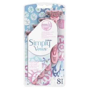 GILLETTE SIMPLY VENUS PINK RAZORS X 8