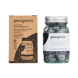 GEORGANICS MINERAL TOOTHPASTE TABLETS ACTIVATED CHARCOAL X 120
