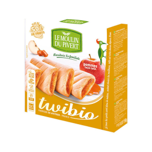LE MOULIN DU PIVERT TWIBIO FILLED SNACK APPLE 150G