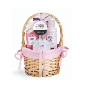 IDC INSTITUTE 80162 VINTAGE FLOWERS BASKET X 4 PIECES