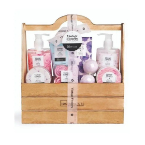 IDC INSTITUTE 80161 VINTAGE FLOWERS BASKET X 8 PIECES