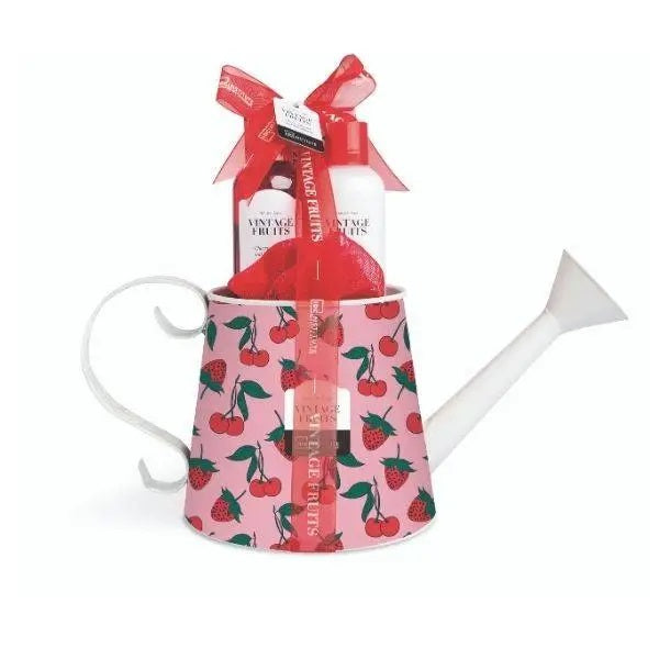 IDC INSTITUTE 40782 VINTAGE FRUITS WATERING CAN 4 PIECES