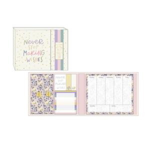 POSH + POP 3461T-30649 NEVER STOP MAKING WISHES WEEKLY ORGANIZER