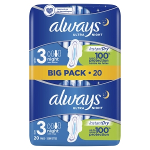 ALWAYS ULTRA SECURE NIGHT EXTRA X 20